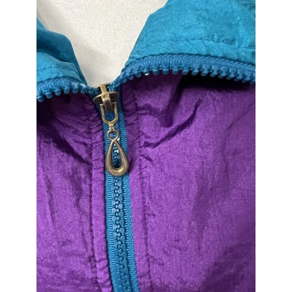 Vtg 80s 90s Women’s Med (lg) Purple Aztec Westport Jacket Colorful Windbreaker - Picture 2 of 13